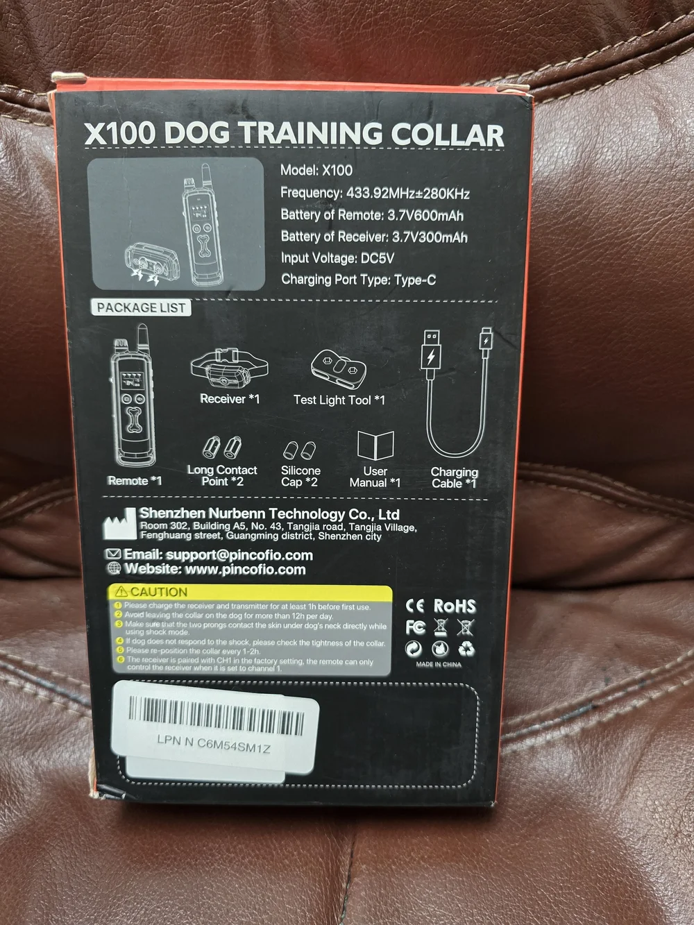 Dog Training Collar Model X100 - Black